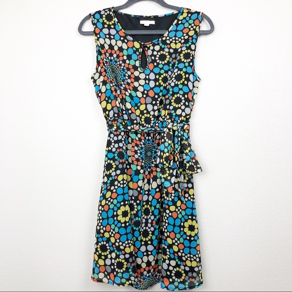 Tulle Dresses & Skirts - Tulle Flowy Belted Sleeveless Kaleidoscope Dress